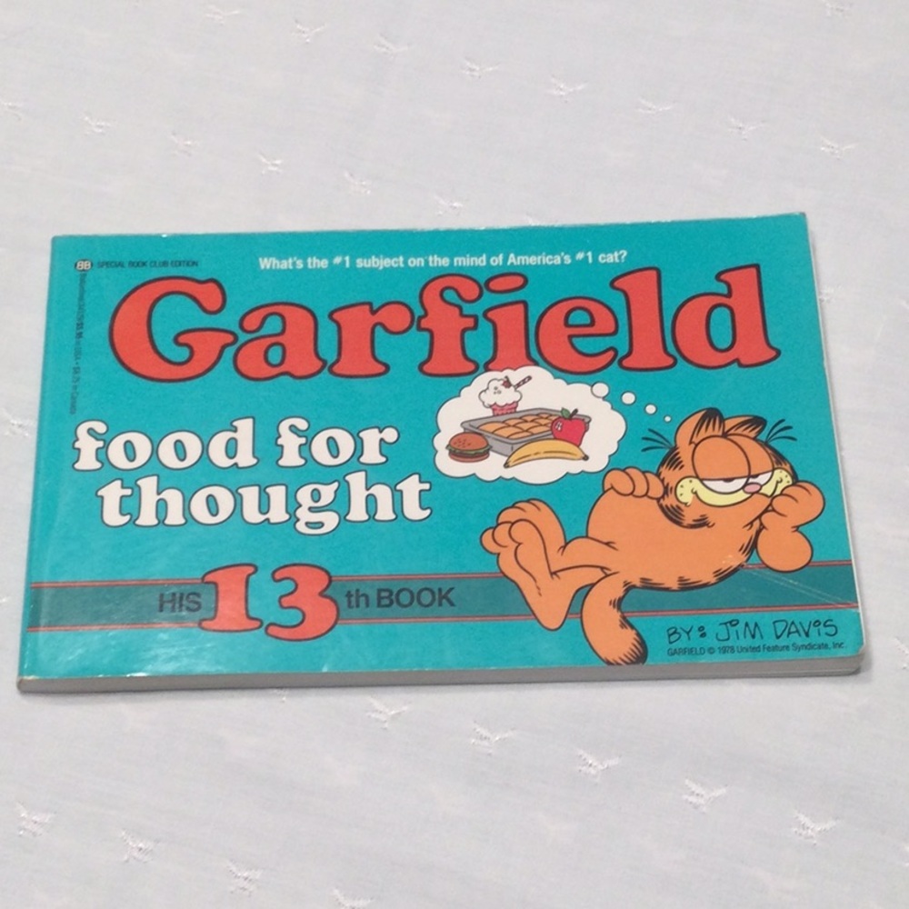 Vintage 1987 Paperback Garfield food for thought​